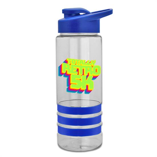 DPTXB93GD - Sergeant Stripe - 24 oz. Tritan™ Bottle with Drink thru Lid, Stripe Bands, and Digital imprint