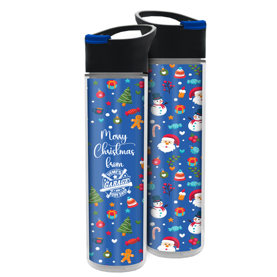 ITB16PINS - The Chiller Full Color Wrap - 16 oz. Insulated Bottle with Pop up Sip Lid