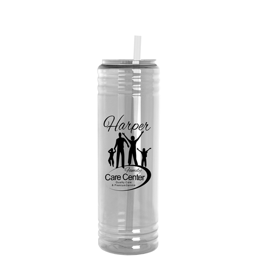 24 oz Borneo Plastic Water Bottle with Carrying Handle