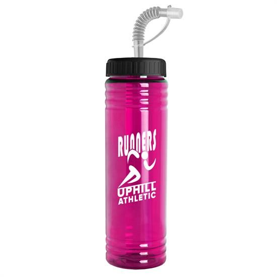 24 oz. Slim Fit Water Bottle with Straw Lid