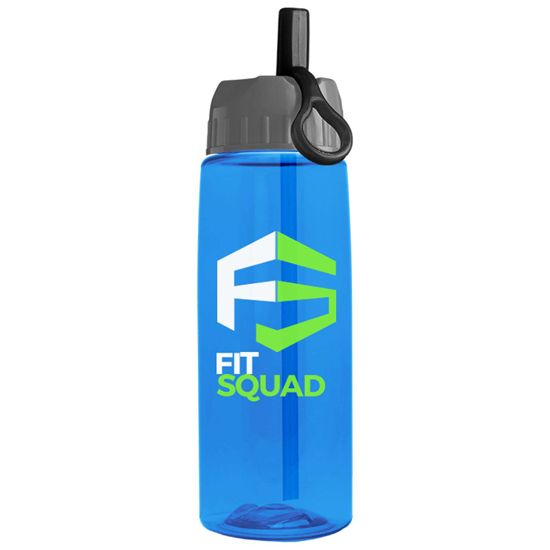 Promotional 26 oz Flair Water Bottle with Flip Straw Lid - Made