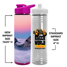 24 oz. Slim Fit Water Bottles with Drink-Thru Lid - Digital