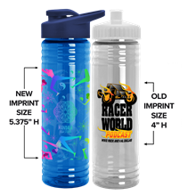 24 oz. Slim Fit Water Bottles with Drink-Thru Lid - Digital