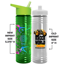 24 oz. Slim Fit Bottle with Flip Straw - Digital